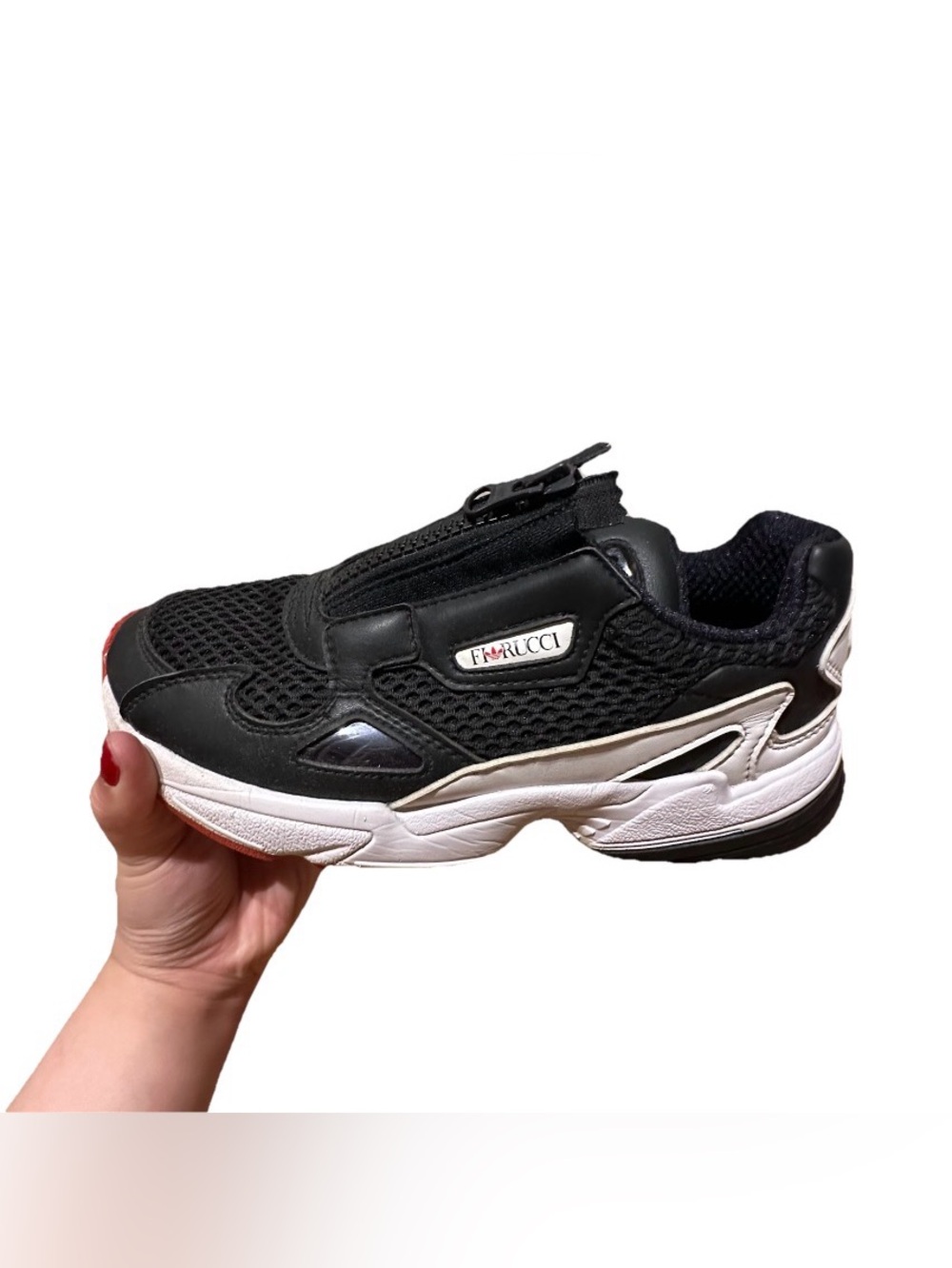 Adidas X Fiorucci Woman’s Sneakers, Size 8, EF3644 Black & Red